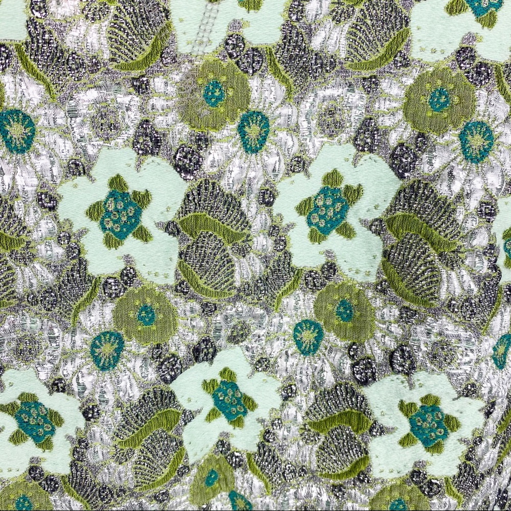 J CREW Embellished Floral Grey & Green Sweatshirt - Picture 5 of 5